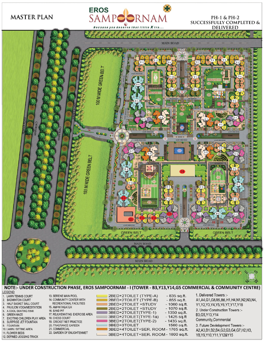 Eros Sampoornam noida extension master plan